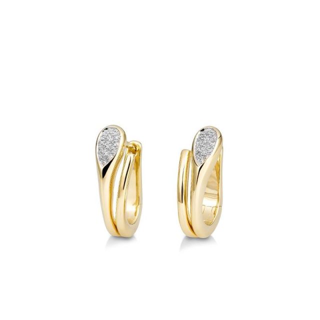 Creolen mit Diamanten aus 585 oder 750 Gebgold BR 47575
