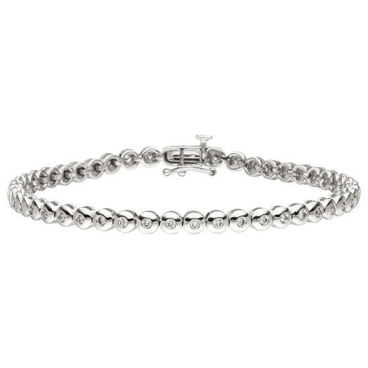 Armband mit Diamanten 585 Weißgold Schmuck 3400992