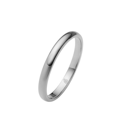 Herren Trauring 2mm Weißgold Verlobungsring Rauschmayer 02065