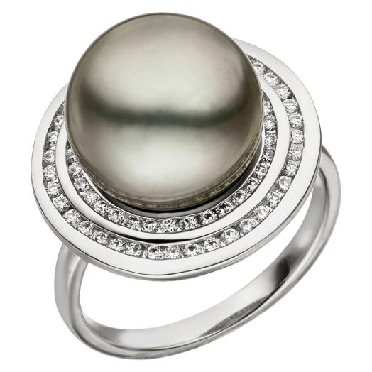 Ring mit Tahitiperle in Weißgold 12200216