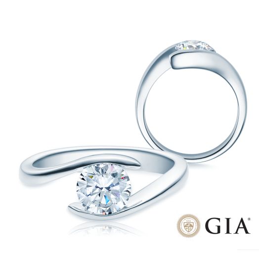 Verlobungsring 950 Platin 1,00ct. Tw/si Platinschmuck 18015