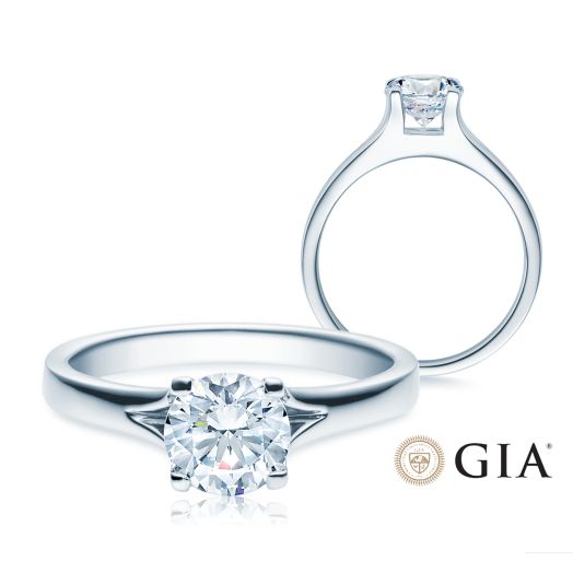 Verlobungsringe Platin 1,00 ct Tw/si Solitär Ring 18020