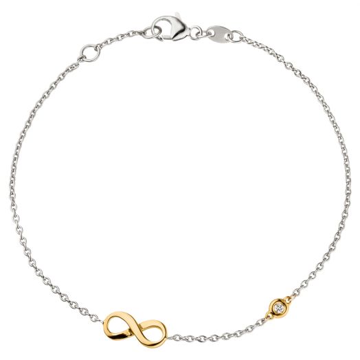 Armband mit Brillant 585 Weissgold und Rotgold 18600363