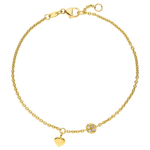Armband mit Brillanten in 585 Gelbgold 18600365