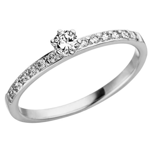 Verlobungsring Diamantring 22400166 in 585 Weißgold