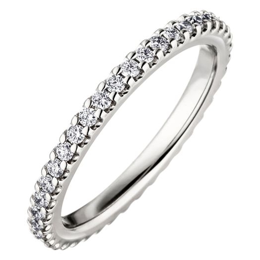Memoire Krappenfassung Goldring Weißgold 0,25 ct. 22499