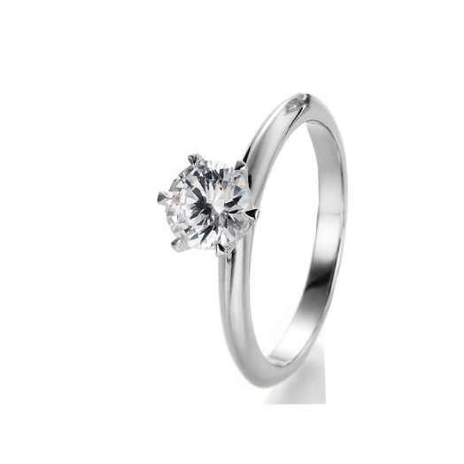 Verlobungsring Solitär 0,50 ct. H-P1 585 Weißgold 228120