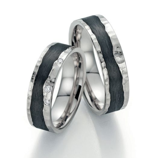 Carbon Eheringe Trauringe Fischer 01220/060 Platin
