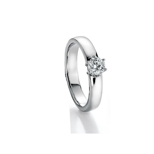 Verlobungsring Solitär 0,25 ct. H-P1 585 Weißgold