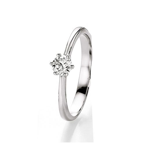 Verlobungsring 0,05 ct. Wess. H-P1 585 Weißgold