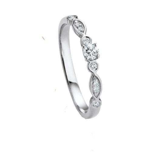 Verlobungsring Diamantring Weißgold Ring 24093