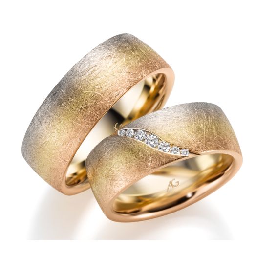 Eheringe Trauringe Gerstner Melting Colour 750 Gold 28785