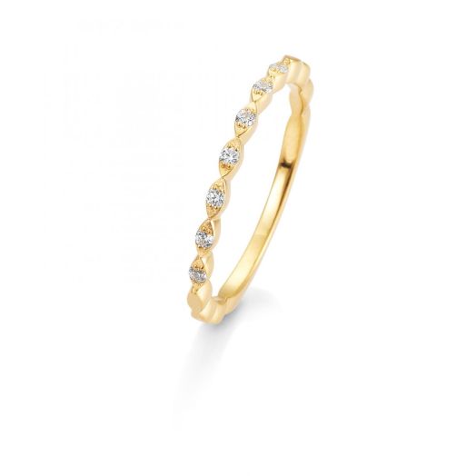Retro Damenring Brillanten Verlobungsring Gelbgold 41/05708
