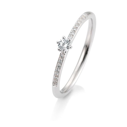 Solitärring Weißgold Diamantering 0,17 - 0,29 ct. Verlobungsringe