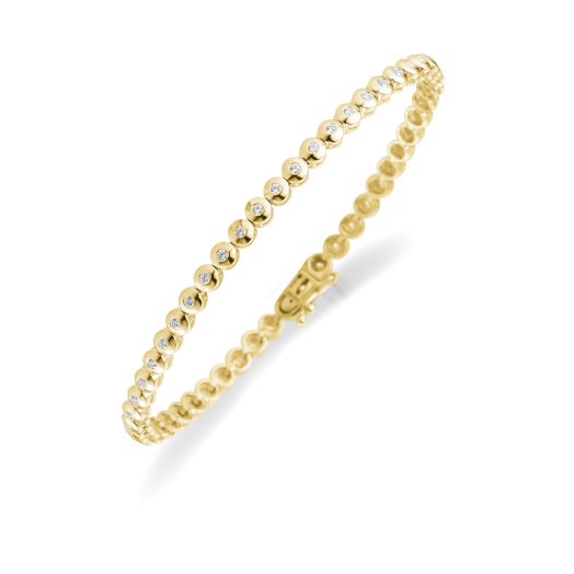 Armband mit Diamanten 585 Gelbgold 810040 Brillantenarmbnd
