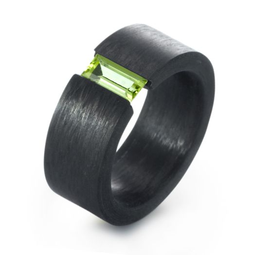 Carbon Trauringe Peridot TitanFactory 59328
