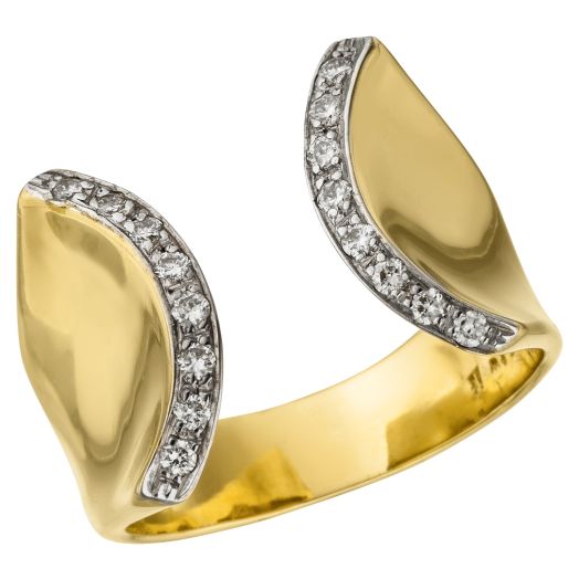 Gelbgold Damenring mit Brillanten lupenrein 69000032