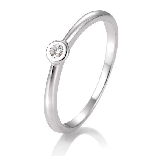 Verlobungsring Weißgold 0,05 - 0,30 ct. Goldschmuck