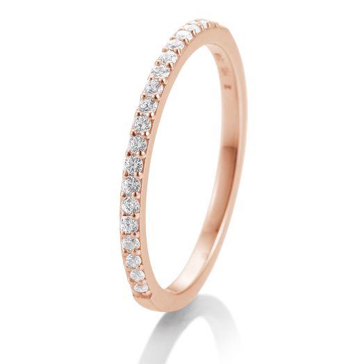 Verlobungsring in Rotgold 0,26 ct. Memoire-Ring