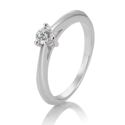 Verlobungsring in 585 Weißgold 0,25 ct. Diamantring
