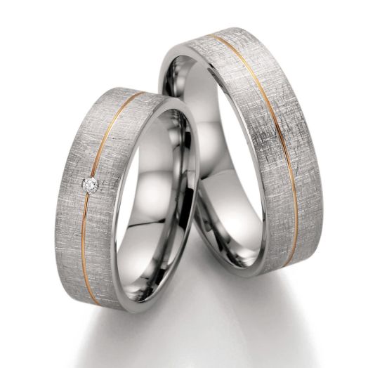 Trauringe Bayer 88425 Palladium Rotgold Eheringe