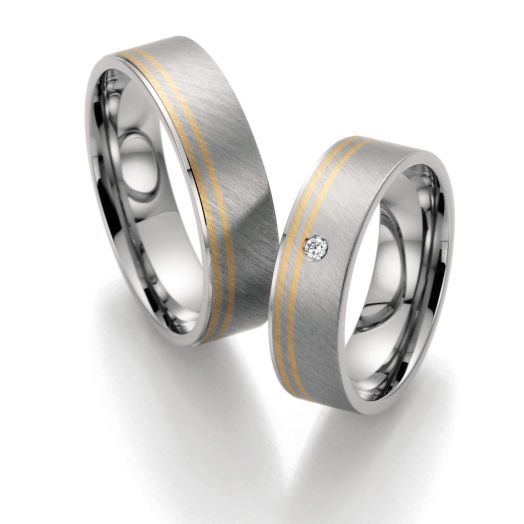 Trauringe Bayer 88427 Palladium Apricotgold Eheringe