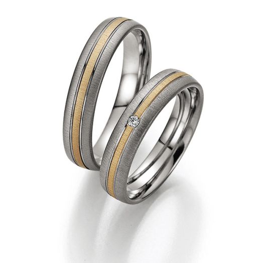 Trauringe Bayer 88435 Palladium Apricotgold Eheringe