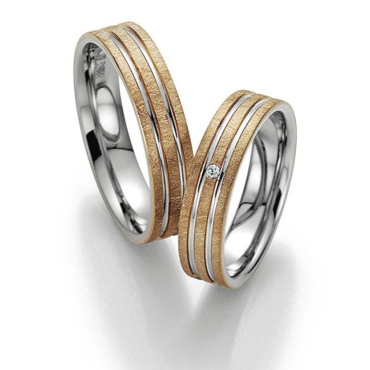 Trauringe Bayer 88437 Palladium Rotgold Eheringe Online