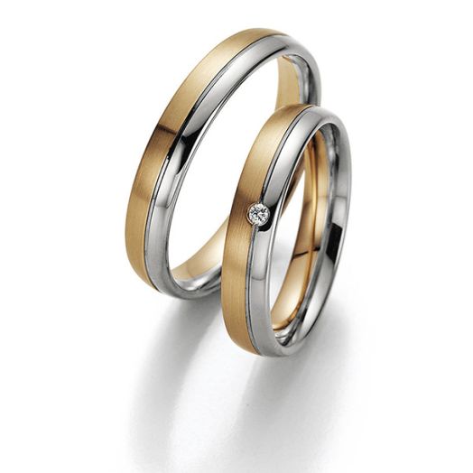 Trauringe Bayer 88441 Palladium Apricot Eheringe Designer