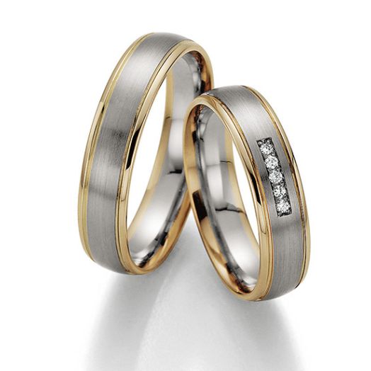 Trauringe Bayer 88443 Palladium Apricot Hochzeitsringe