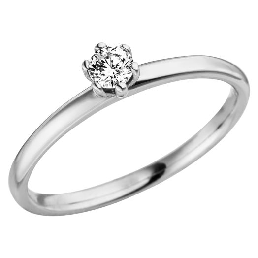 Verlobungsring 585 Weissgold 0,15ct W/SI 94500860