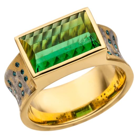 Goldring mit Brillanten Turmalin 3,98ct. + 0,15ct 94700743