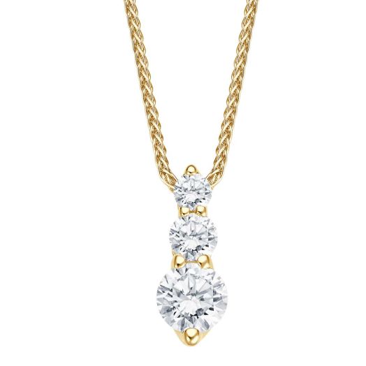 Diamantanhänger mit Goldkette Bellaluce