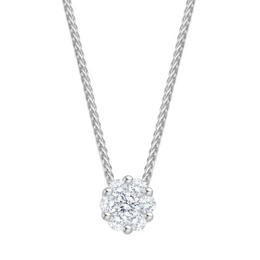 Anhänger Diamant mit Kette aus 585 Weißgold Pressure GIL 47008
