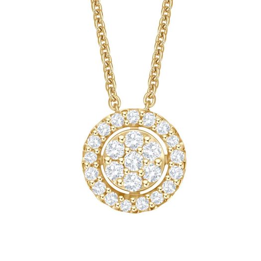 Diamantanhänger mit Kette Gelbgold GIL 47051