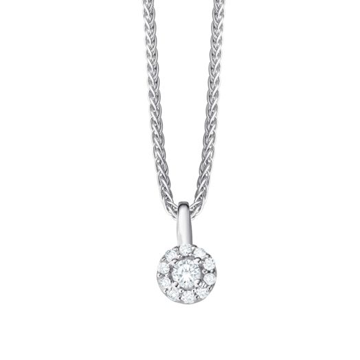 Diamantanhänger Bellaluce mit Kette EH002366 Weißgold