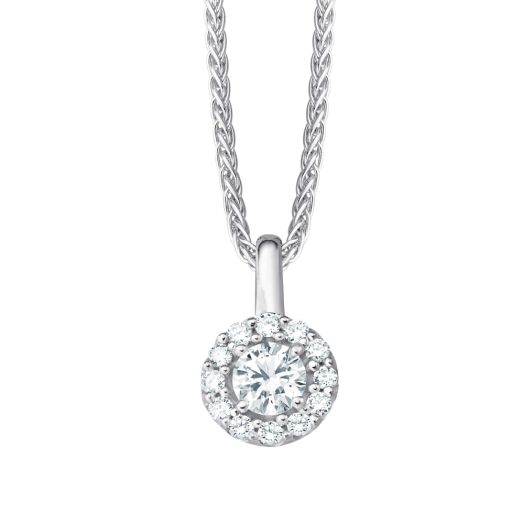 Diamantanhänger Bellaluce mit Kette EH002368 Weißgold