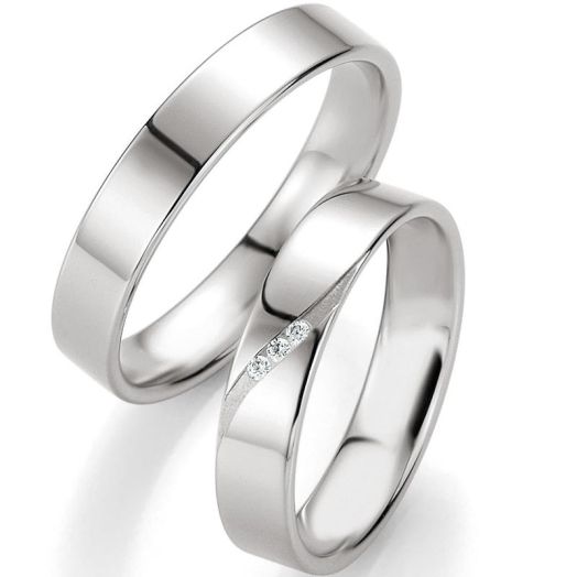 Weißgold Gold Eheringe Trauringe Breuning 48/04229