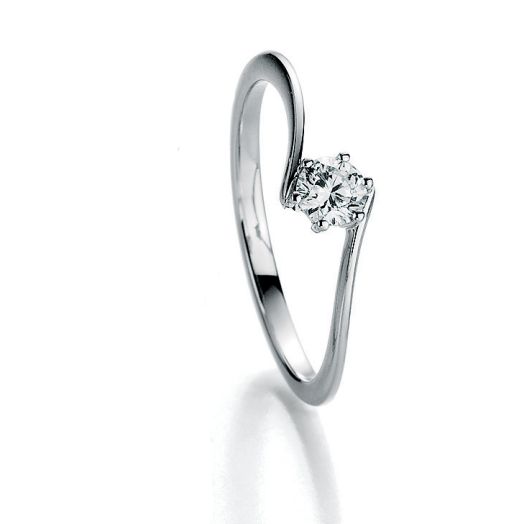 Verlobungsring 0,25 ct. Weißgold Diamantring 23349