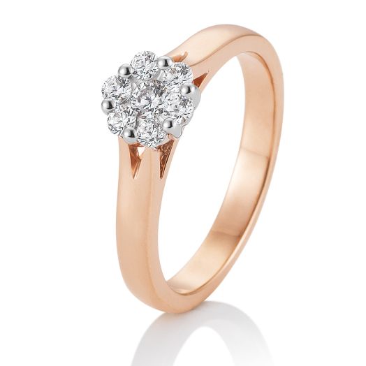 Diamantring Rotgold Verlobungsring 05718 585 oder 750 Gold