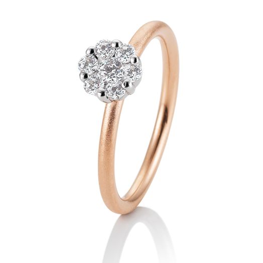 Diamantring Rotgold Verlobungsring Phoenix 05747 585 oder 750 Gold