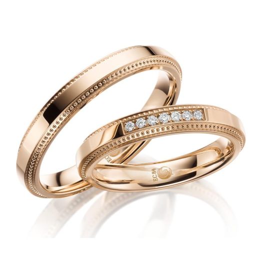 Eheringe Rubin Rotgold RU-1624 Trauringe Gold