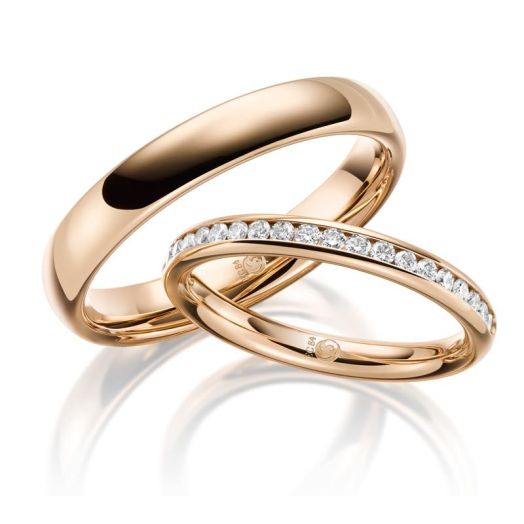Trauringe Rubin Design Gold RU 1637 Eheringe Rosegold
