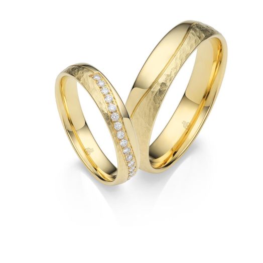 Trauringe Gelbgold 04017 Eheringe Rauschmayer Love 3D Design