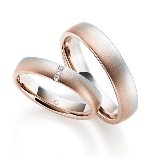 Trauringe Gerstner Mondlicht Gold 4/31153 Eheringe Bicolor