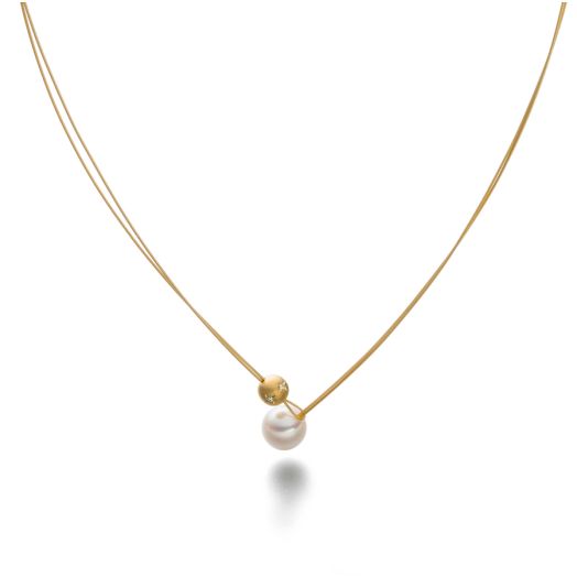 Collier mit Perle und Brillanten pv2b