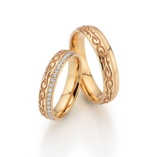 Trauringe Fischer Flora Zauberranke 07766 Apricogold