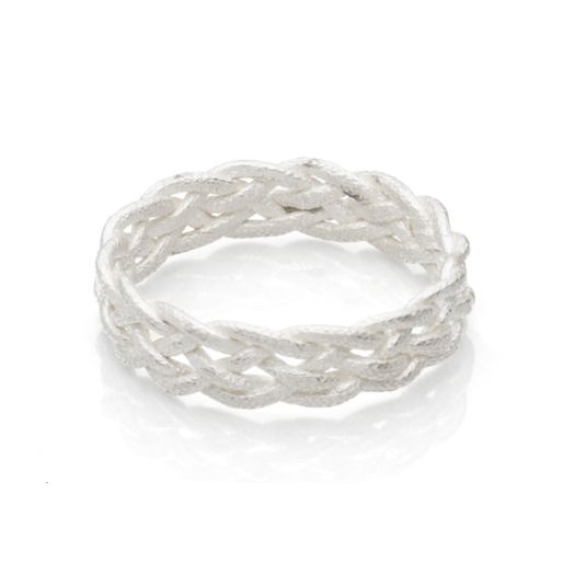 Flechtring Goldmiss 925 Silber weiß 202 Au