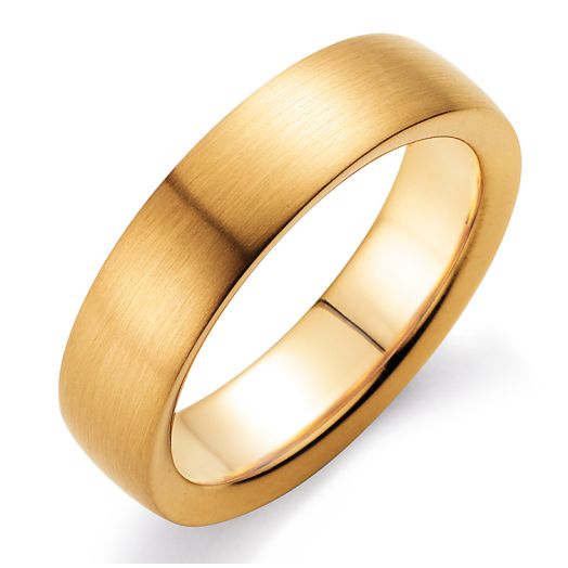 Verlobungsringe Gold Modern 6mm Gelbgold matt 400033