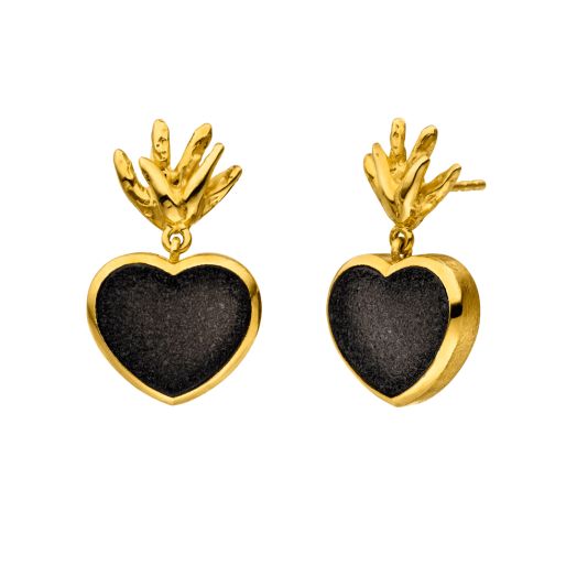 Ohrhänger Kristallachtat 750 Gelbgold Goldschmiede Unikatschmuck 94700909